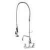 T&S Brass - Big-Flo Pre-Rinse Unit: 8'' Wall Mount, 12'' Add-On Faucet, Spray Valve