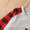 thumbnail image 4 of Odeerbi Christmas Pajamas for Family Plaid Holiday Long Sleeve Family Christmas Pajamas Matching Sets Dad Fashion Plaid Print Blouse Tops Pants Sleepwear Xmas Family Matching PJs Set Gray, 4 of 4