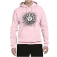 thumbnail image 2 of Wild Bobby Radiating Sun Puff Print Fashion Unisex Hoodie Sweatshirt, Light Pink, X-Large, 2 of 6