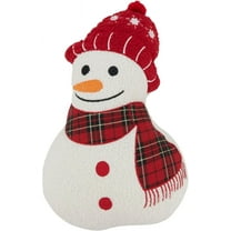 Cheerful Snowman Pillow with Soft Poly Fill