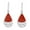 Red, variant on Victorian Teardrop Filigree Wave Red Coral Sterling Silver Dangle Earrings