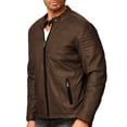 thumbnail image 3 of Chamarra Para Hombre Shendy Vendi Chaqueta Vinipiel Tipo Biker Chocolate Chica, 3 of 5