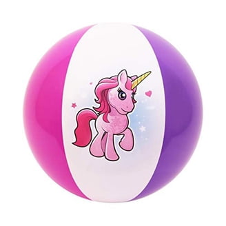 Botabee Clear Beach Balls With Unicorn Inside - 12 Inch Inflatable Pool Toys For Kids, Summer Water Party Games