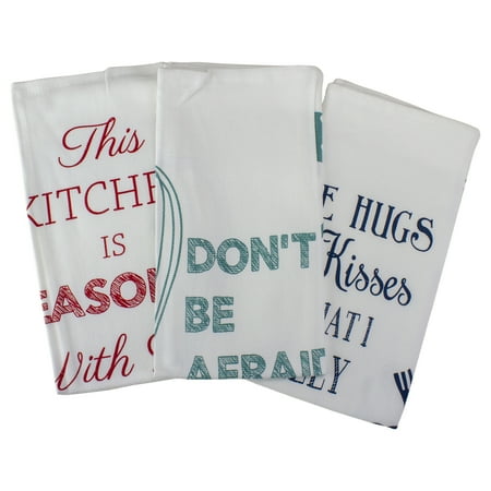 Set Of 3 Red And Blue Kitchen Dish Towels 28 Walmart Canada