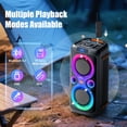 thumbnail image 6 of Dual 6.5-inch 160W Bluetooth Speaker, Large Party Speakers with Rich Bass, TWS Mode, Microphone Jack, Support Usb Aux TF for DJ Karaoke Games, 6 of 11
