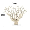 thumbnail image 3 of 26" x 23" Cream Polystone Coral Sculpture with Clear Acrylic Base, by DecMode, 3 of 8