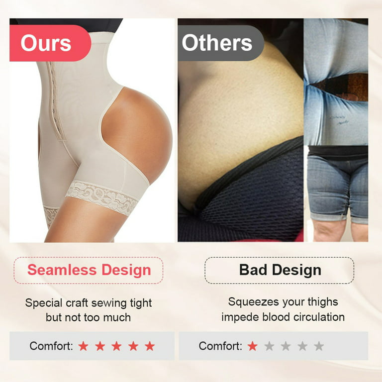 BESTYO Women High Waist Butt Lifter Shapewear Sexy Cutout Tummy Control  Panties Corset Body Shaper Shorts Slimming Underwear 