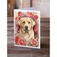 thumbnail image 2 of Yellow Labrador Retriever Valentine Roses Greeting Cards Pack of 8 7 in x 5 in, 2 of 3