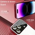 thumbnail image 4 of for iPhone 14 Pro Max Case Crystal Clear with Camera Lens Protector Luxury Plating Transparent Shockproof Anti-Scratch Soft TPU Phone Cases for Women Men-Red, 4 of 12