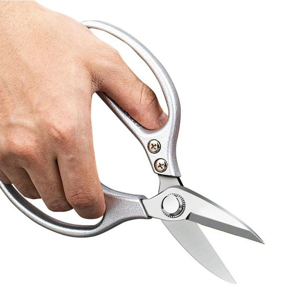 Leather Scissors, All metal Scissors, Heavy Duty Scissors Short Blades Effortless Cutting - Large Comfortable Shears for Crafting, Sewing Fabric, Leather, Cotton, Cloth