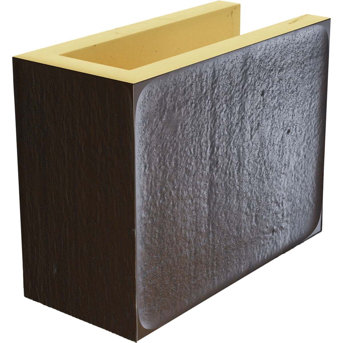 Ekena Millwork 4"H x 8"D x 60"W Rough Cedar Faux Wood Fireplace Mantel Kit w/ Alamo Corbels, Burnished Mahogany