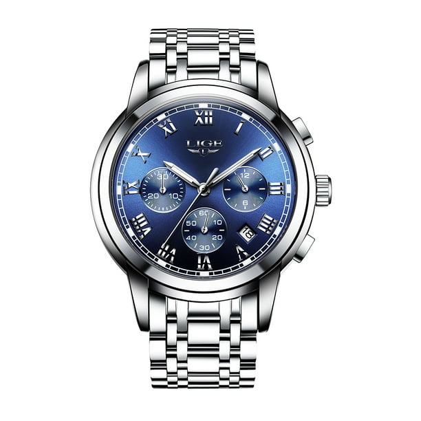 LIGE 9810 Men Watch Quartz Business Simple Wristwatch Calendar