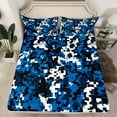 thumbnail image 2 of Erosebridal Camouflage Bed Sheets Set Twin Size for Teens, Square Geometry Bed Sheets Twin, Army Camo Theme Decor, 2 of 7