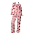 thumbnail image 6 of Women's Pajama Sets Long Sleeve Sleepwear Loungewear Winter Spring Home Leisure Valentine's Day Bow Love Loose Imitation Color Ding Sleepy Pants Set Plus Size Womens Clothing, 6 of 6