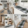 thumbnail image 5 of Blue Green Plaid Checkered Pattern Kitchen Rugs Sets Of 3,Kitchen Runner Rugs Non Skid Washable,Decorative Kitchen Floor Mats for Kitchen,Sink,Laundry,17"x30"+ 17"x47" + 17"x59", 5 of 6