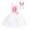 White, variant on Flower Girl Dresses Pink Adorable Easter Bunny Princess Cute Plush Rabbit Ears Party Mesh Tufted Girls Boho Dresses,Size 10 Years-12 Years