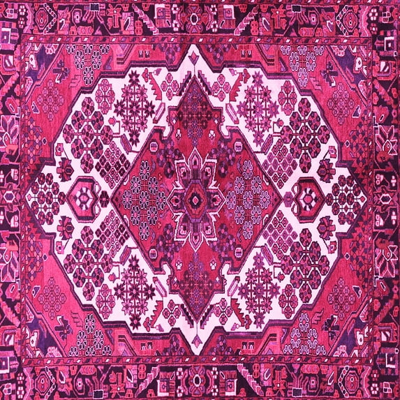 Ahgly Company Indoor Square Persian Pink Traditional Area Rugs, 4' Square