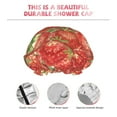 thumbnail image 5 of Kdxio Strawberry Print Shower Cap for Women,Elastic and Reusable,Double Waterproof Layers Bathing Hat, 5 of 9