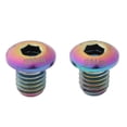 thumbnail image 1 of Tornillo de freno hidráulico de bicicleta Zulema 2 pernos de cilindro de freno M5x6mm Arco iris, 1 of 8