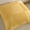 thumbnail image 3 of Fancy Homi Set of 2 Yellow Boho Decorative Throw Pillow Covers 18x18 inch for Living Room Bedroom Couch Bed Sofa, Modern Farmhouse Home Decor, Striped Patchwork Plaid Corduroy Accent Cushion Case, 3 of 5