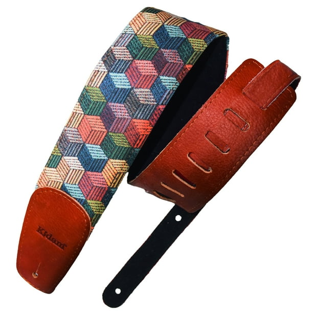 Correa para guitarra Strap o Tahali para guitarra acústica, bajo eléctrico, guitarra eléctrica Kidam Elegance cubo 3