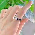 thumbnail image 3 of Joernso Women Ring Smooth Surface High-end Shiny Rhinestone Inlaid Wedding Circlet Female Jewelry, 3 of 7