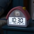 thumbnail image 4 of REGALWOVEN House Shape Multifunctional Alarm Clock, Backlight, Three Alarms, Snooze Function for Bedroom/Dorm White Bunny 4.3"L x 2.4"W x 5.0"H, 4 of 6