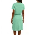 thumbnail image 6 of QATAINLAV Womens Short Sleeve Crew Neck Sundresses Elastic Waist A Line Mini T Shirt Dress Casual Loose Summer Dresses with Pockets Green XXL, 6 of 7