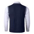 thumbnail image 4 of JTieacloth Casual Pullover Sweater Male Knitted Vest Vest V Neck Sleeveless Padded Sweater Vest(Blue), 4 of 5