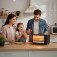 thumbnail image 3 of OVENTE 8L Countertop Toaster Oven with 60-Minute Timer, Adjustable Temperature Control, Easy-to-Clean Baking Pan, 750W Compact Mini for Pizza, Toast, Bake, and Broil, 3 of 9