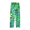 thumbnail image 4 of SCSAlgin Women St Patricks Day Pajamas Set Button Down Shamrock Print Shirt Long Pants Sleepwear, 4 of 4