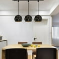 thumbnail image 2 of Kiven H-Type Track Lighting, 3-Light Modern Halo Track Pendant Light with Iron Shade, Track Light Pedant with 24inches Cord for Bedroom Kitchen Island Home Lighting, 2 of 7