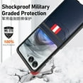 thumbnail image 4 of Card Slot Phone Leather Case for Motorola Razr 60 50 Ultra  Shell And Film Integrated Protective Cover, 4 of 9