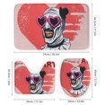 thumbnail image 3 of Terrifier Shower Curtain Set 4 Piece, Set Bathroom Sets with Rugs(Bath Mat,U Shape Mat Toilet Lid Cover Mat) Durable Bathroom Decor, 3 of 8