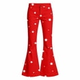 thumbnail image 4 of JFTTX Big Girls Flared Pants Star Graphic Pants for Girls Slim Fit Fall Trendy Trousers with Pockets, 4 of 6
