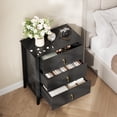thumbnail image 3 of Dresser – 3-Drawer Modern Fluted – Wide Wood Bedside Cabinet – Mid Century Chest – Metal Handles – Easy Assembly & Anti-Tip, 3 of 7