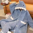 thumbnail image 1 of Pijama de mujer Shark 2023 con capucha de franela, conjunto de pijama Kawaii para mujer con pantalones, pijama bonito para fiesta de Halloween, ropa de estar por casa, 1 of 4