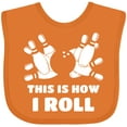 thumbnail image 3 of Inktastic How I Roll Bowling Boys or Girls Baby Bib, 3 of 4