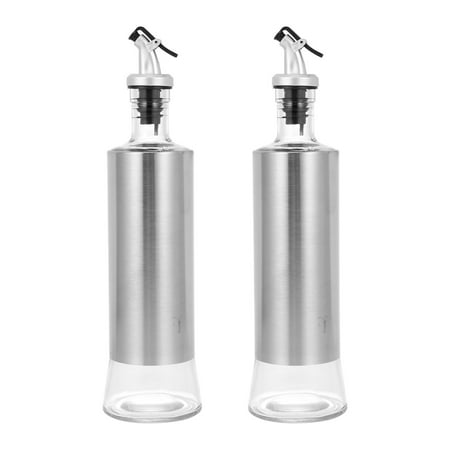 

NUOLUX 2Pcs Practical Vinegar Bottle Oil Can Press Type Oil Bottle Oil Storage Pot