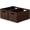 Dark Brown, variant on Black Wicker Baskets for Shelves, 13.4L x 8. x 7.1H inch Hand-woven Storage Baskets for Pantry Organizing, Foldable Rectangular Bin with Handles, 2-pack