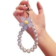 thumbnail image 1 of LYMAYTER Lanière de Poignet pour Femmes - Couleur Bonbon, Perles de Fleurs, 1 of 7
