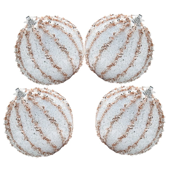 PAMINGONO Hanging Christmas Decorations Round Foams 4Pcs Ornaments