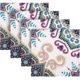 thumbnail image 5 of Coolnut Retro and Elegant Bohemia Cloth Napkins Set of 4, Durable Printed Washable Table Napkins for Valentines, Weddings, Dinners Parties Home Decor, 20 x 20 Inch Washcloth Gift, 5 of 7