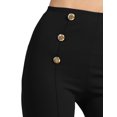 thumbnail image 4 of J. METHOD Women’s High Waisted Sailor Bell Bottom Elastic Waist Long Pants Made in USA NEWP44 Black M, 4 of 5
