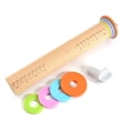 thumbnail image 3 of Adjustable Rolling Pin with 4 Removable Rings for Baking, Beech Wood, 35 cm, 3 of 4