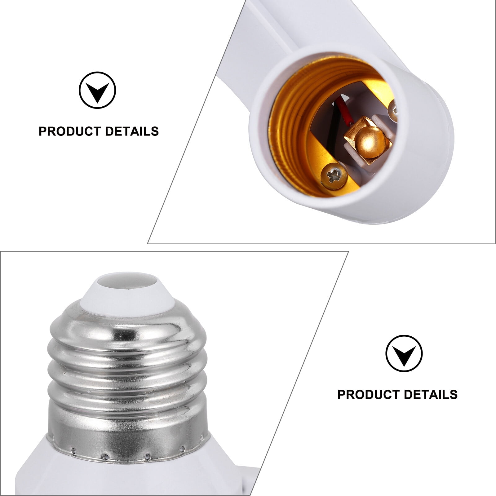 Light Bulb Socket Splitter E27 To 3E27 Adapter Fixed Head Lamp Holder