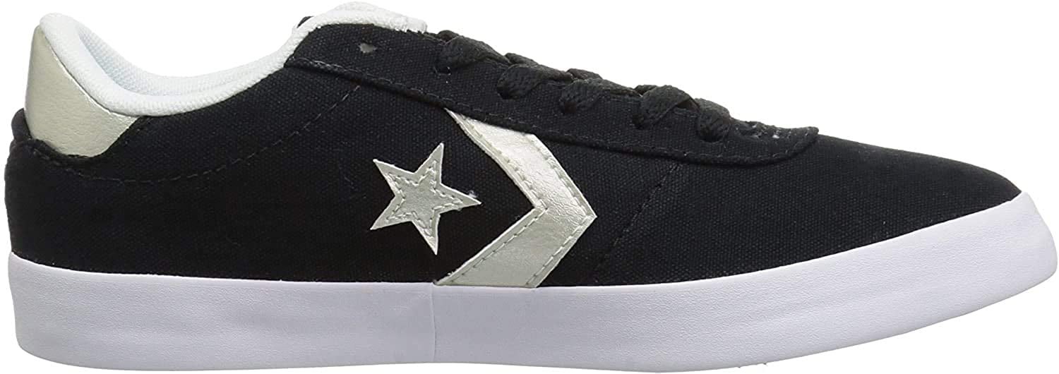 Star Low TOP Sneaker, Black/White/Gold 