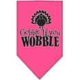 thumbnail image 3 of Pet and Dog Bandana Screen Printed, "Gobble Til You Wobble", 3 of 9