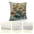 thumbnail image 4 of ONETECH Many Fishes Think Differently Against The Current Fish Contrast Group Throw Pillow Covers Pillowcases  Home Pillow Protector for Men Women, 4 of 5