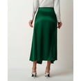 thumbnail image 4 of Mawalde Skirt for Women High Waist Silk Satin Skirts Zipper Fishtail Hip Skirt Green L, 4 of 5
